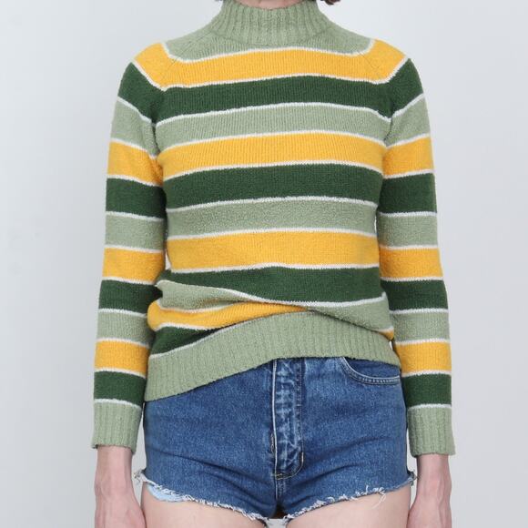 Vintage 1970s Stripe Wool Sweater S - Picture 1 of 7